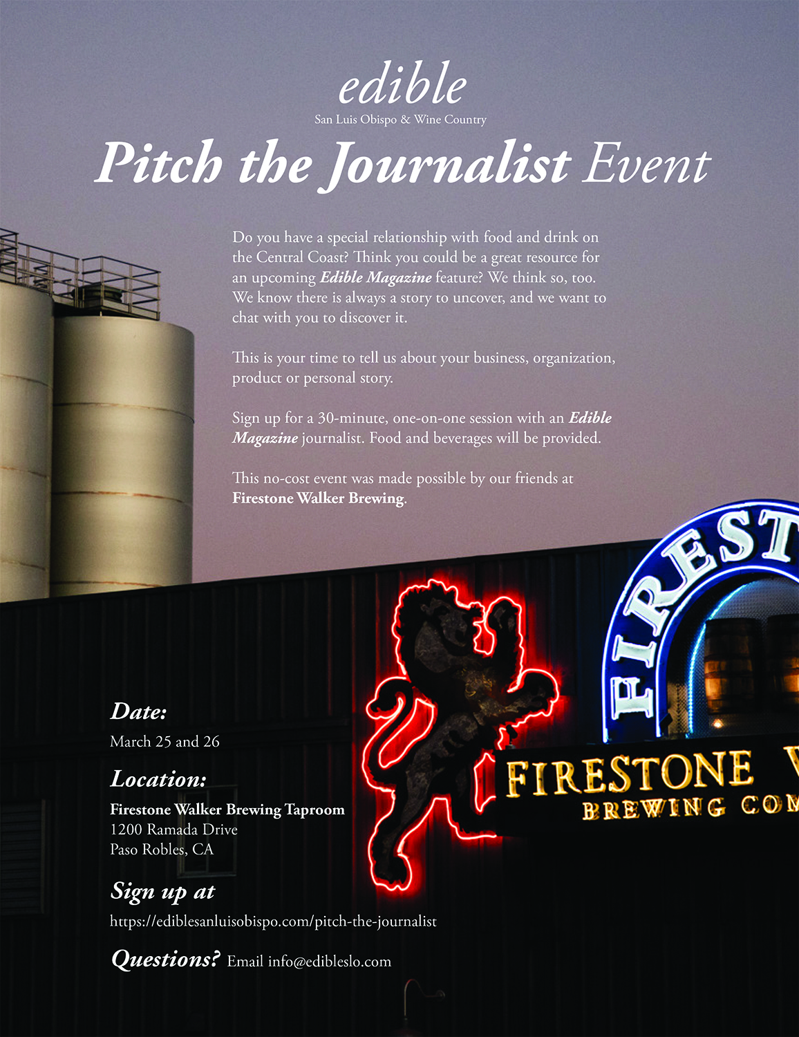 Pitch the Journalist - Edible San Luis Obispo