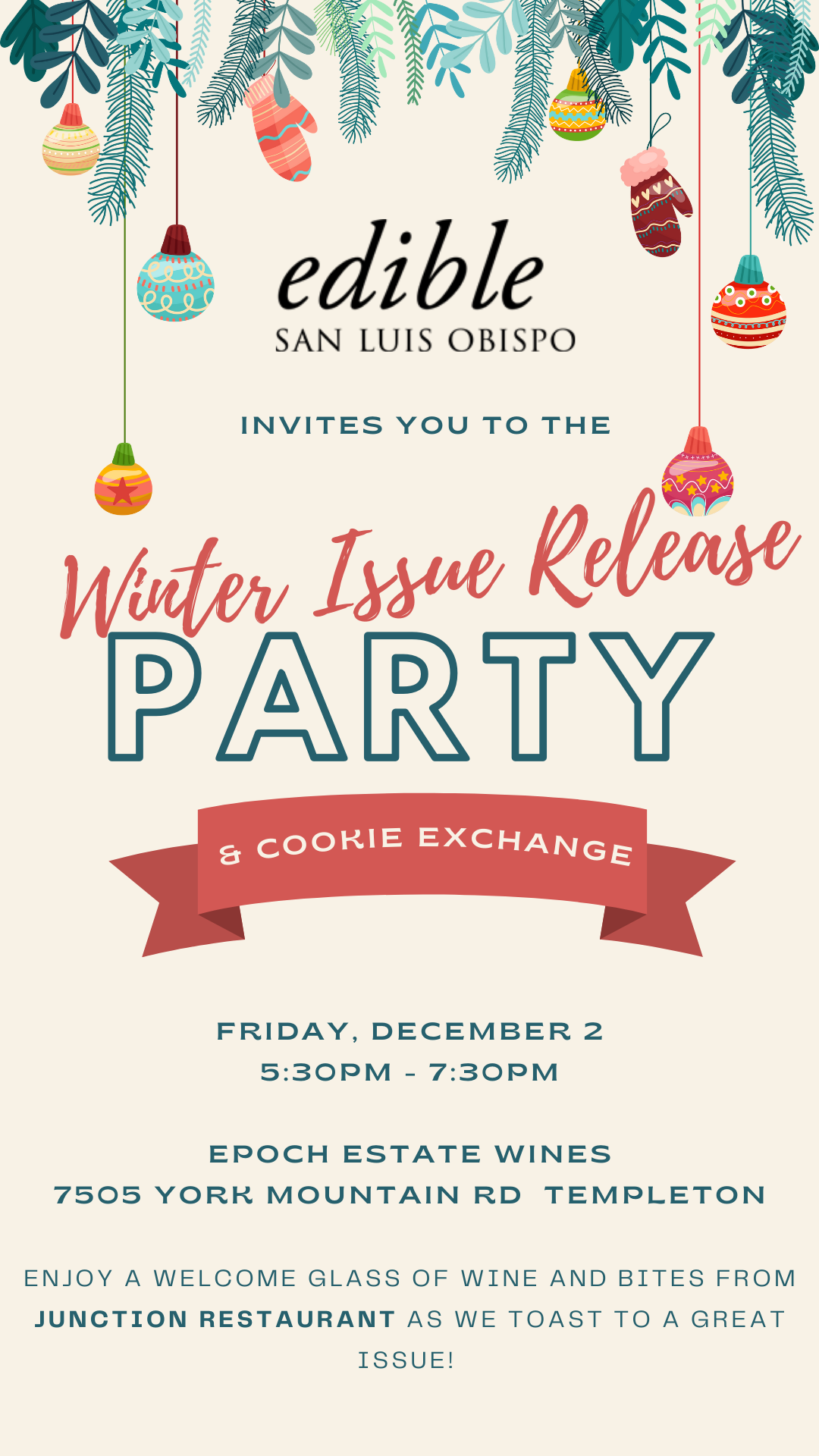 Edible SLO Winter Issue Release Party