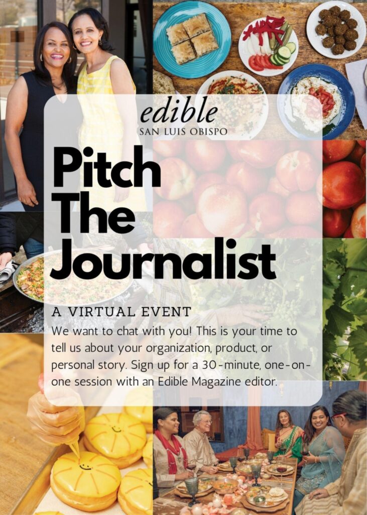 Pitch the Journalist Edible SLO