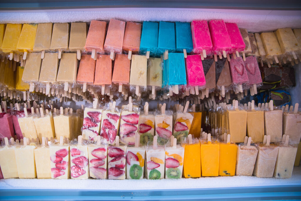 Freezers full of paletas are a welcoming site. Photo credit: Ari Nordhagen