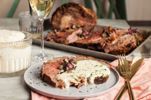 Prime Rib with Horseradish Cream Sauce