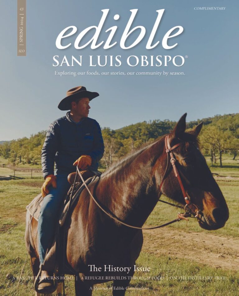 Edible San Luis Obispo History Issue, man on horse