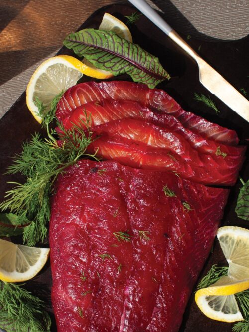 Beetroot Cured Salmon