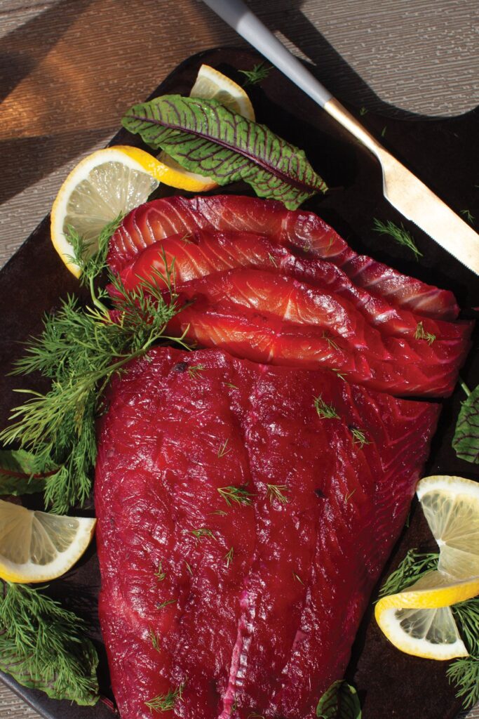 Beetroot Cured Salmon