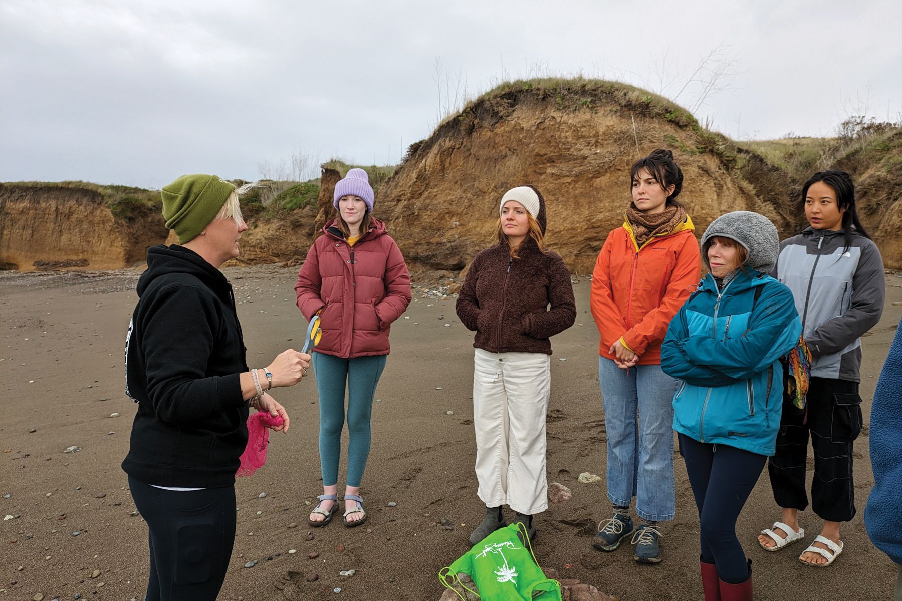 Participants are guided in harvesting their own seaweed on local shorelines.