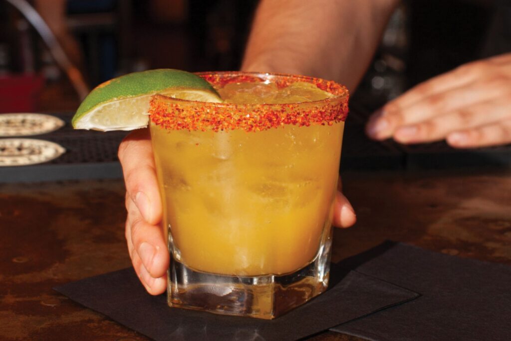 A mango habanero margarita