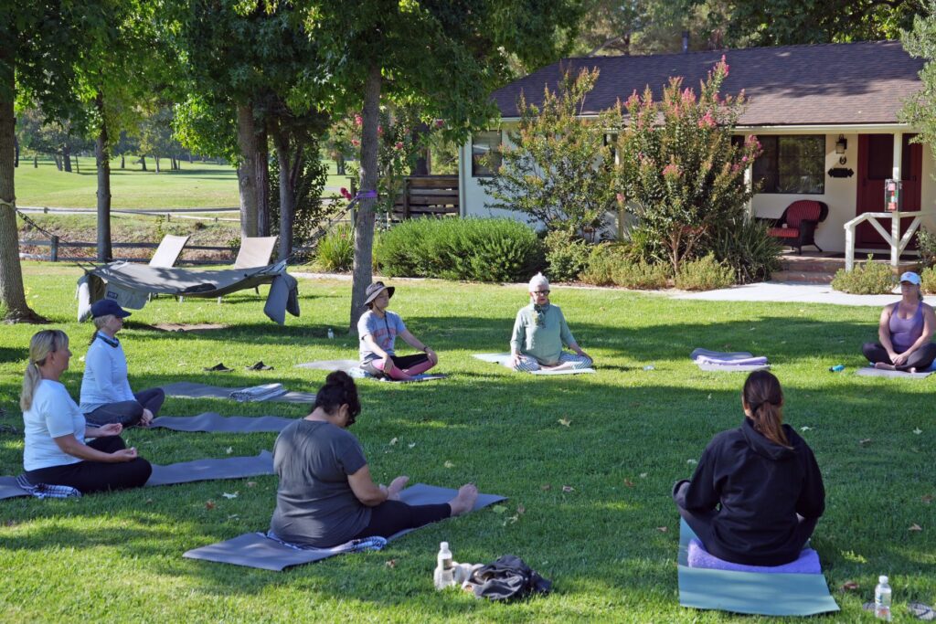 Enjoy outdoor yoga and meditation.