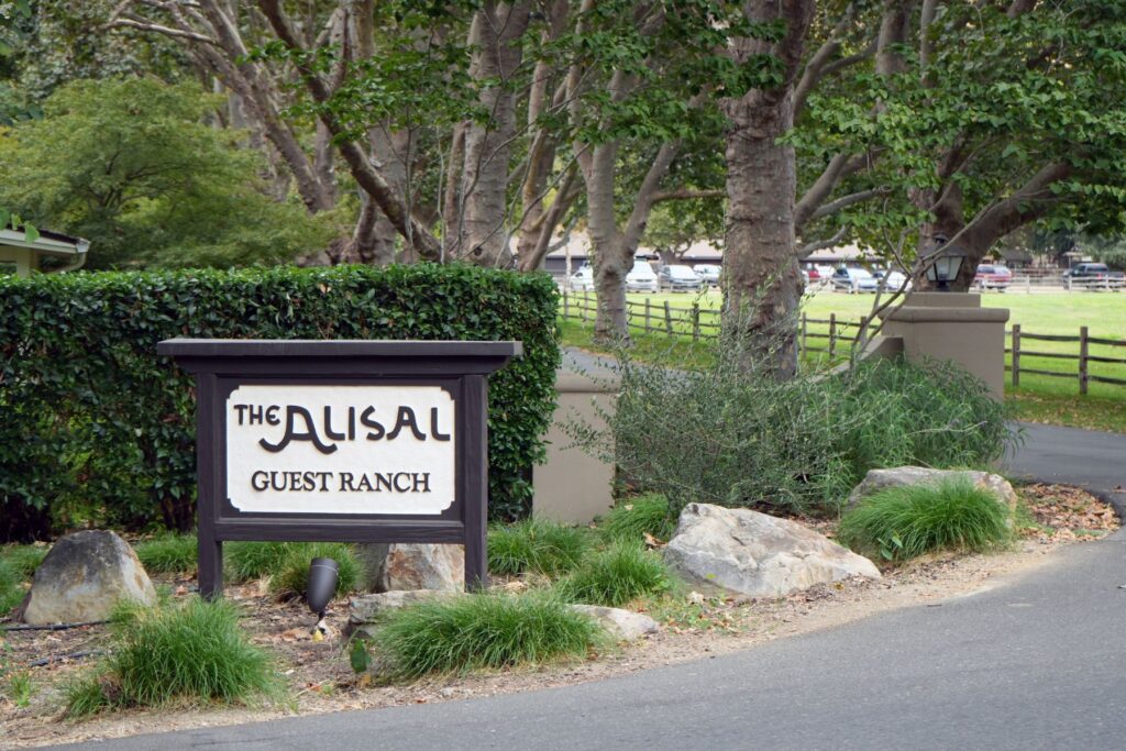 Entrance to the Alisal Guest Ranch, you can't miss it.