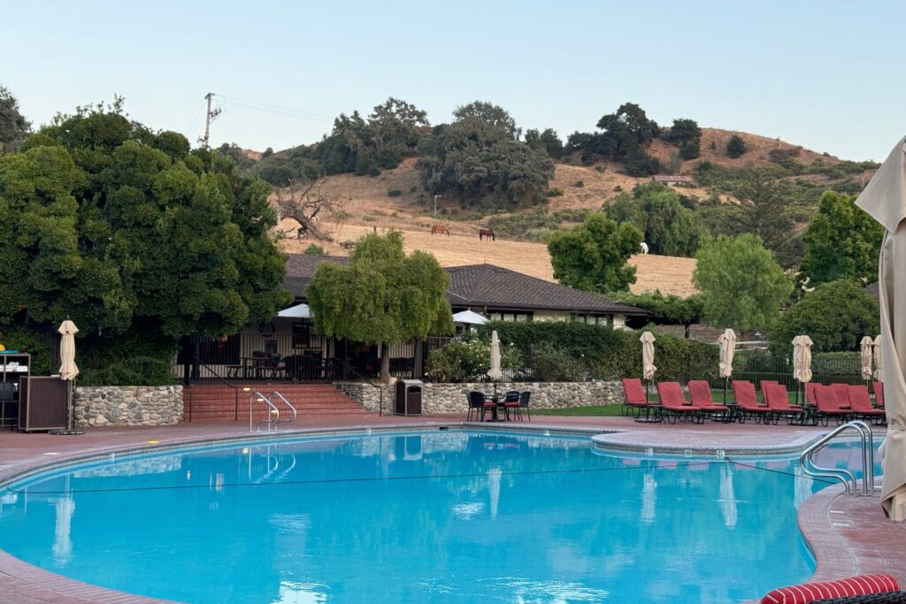 Alisal offers a relaxing pool and hot tub for guests.