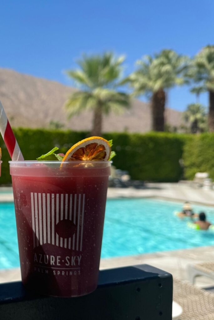 An Azure slushy is perfect to pair with the pool.