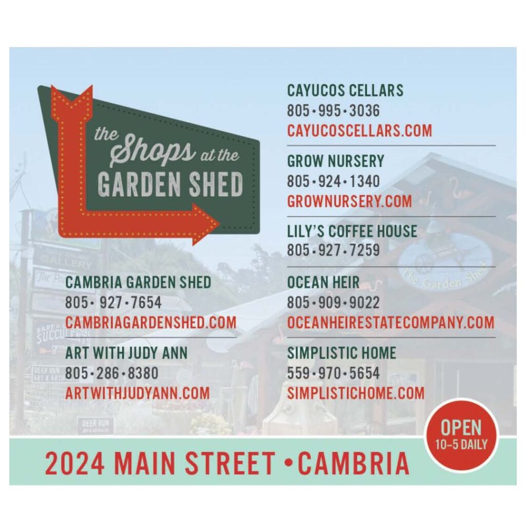 The Garden Shed Cambria Ad