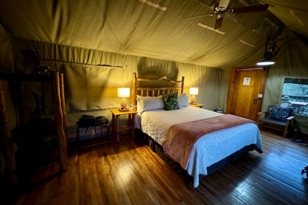 Photo of tent lodge interior