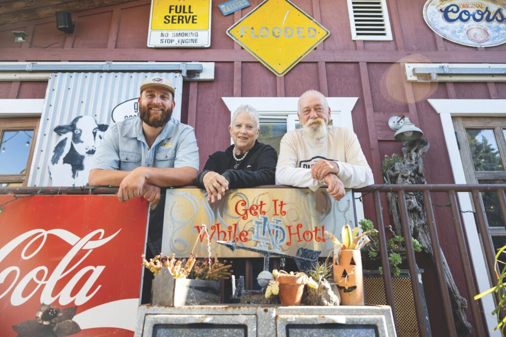 Lucas Johns, Carol Kramer and Bill Shea pose for a portrait at the Sea Shanty restaurant on Ocean Avenue.