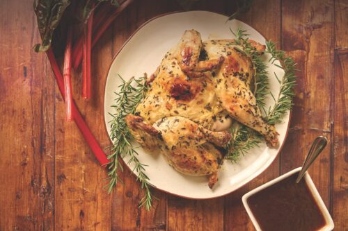 Grilled Spatchcock Chicken with Herb Marinade