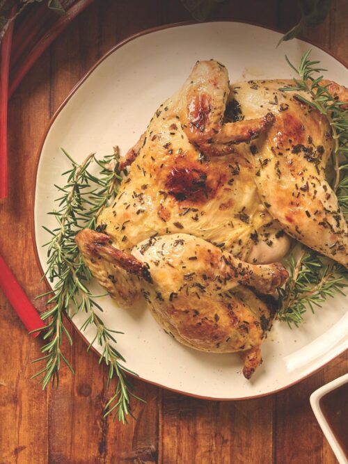 Grilled Spatchcock Chicken with Herb Marinade