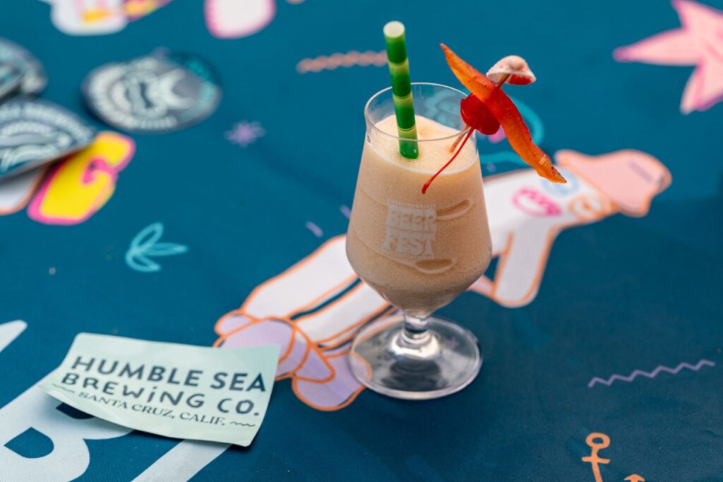 A slushie style beer drink