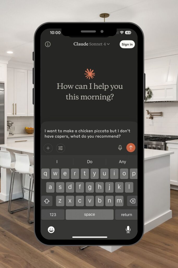 Photo showing Claude App