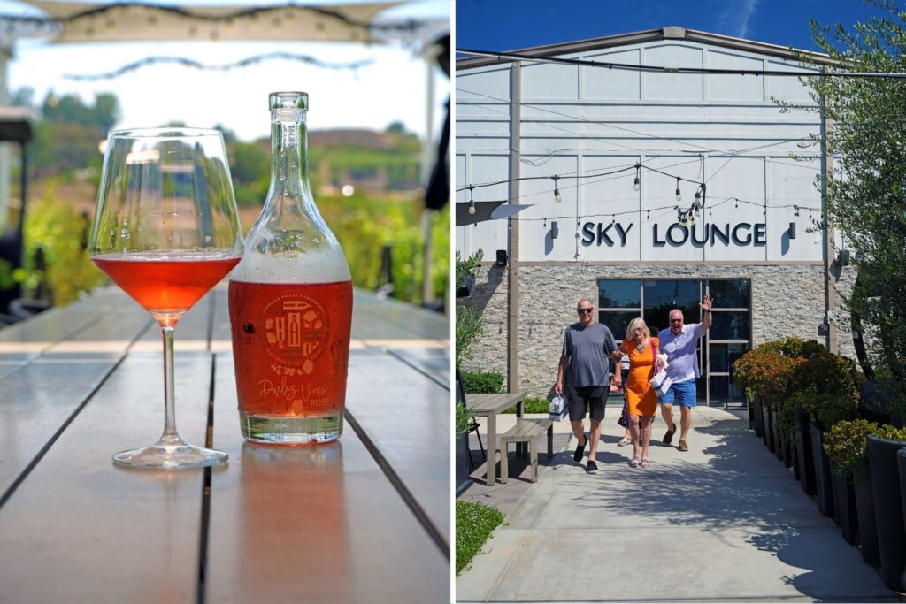 Parlez Vous Rose and a look outside the Sky Lounge.