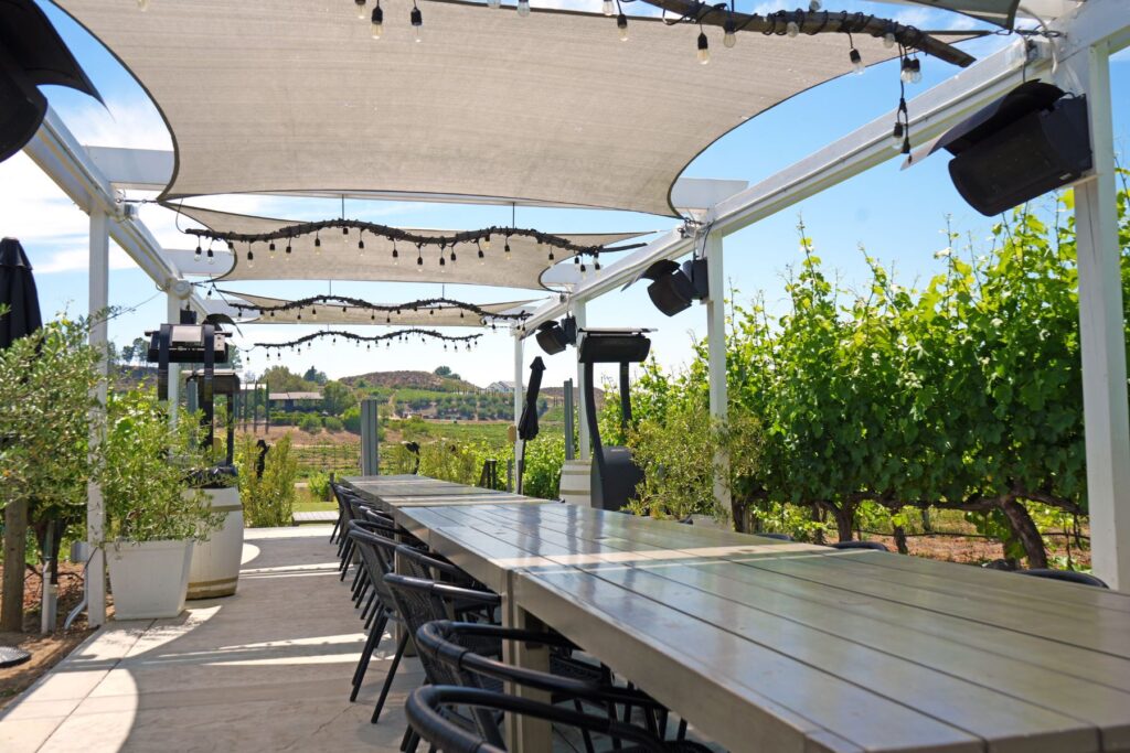 Outside area for vineyard.