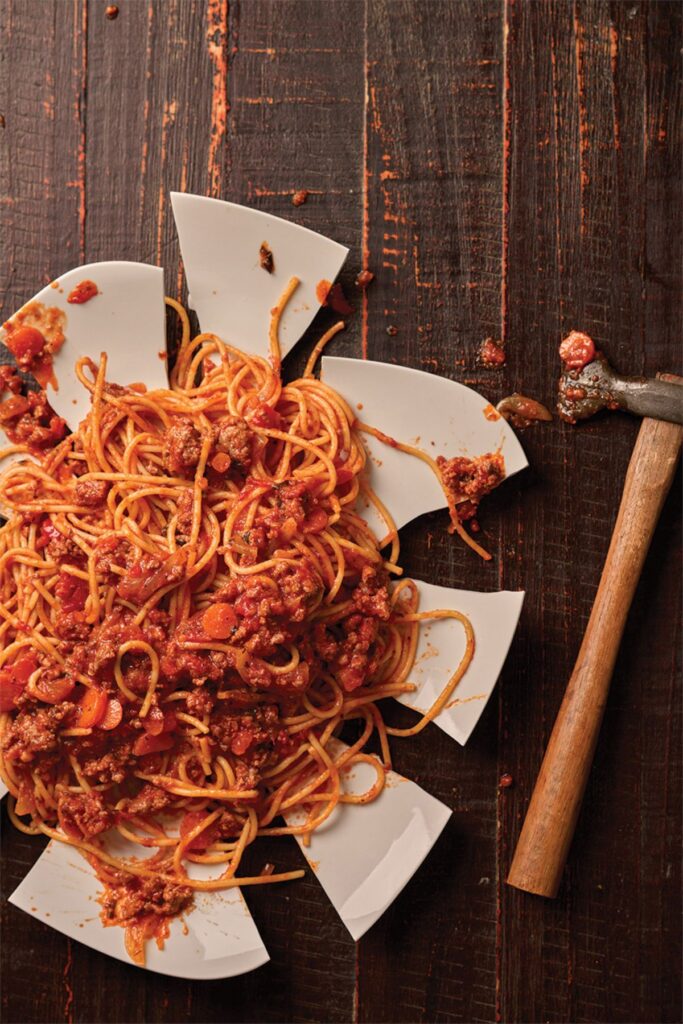 Spicy Spaghetti with Calabrian Tomato Bolognese