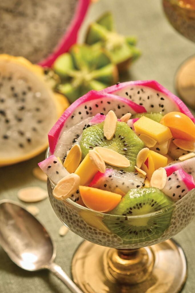 Mini Chia Seed Pudding with Tropical Fruits