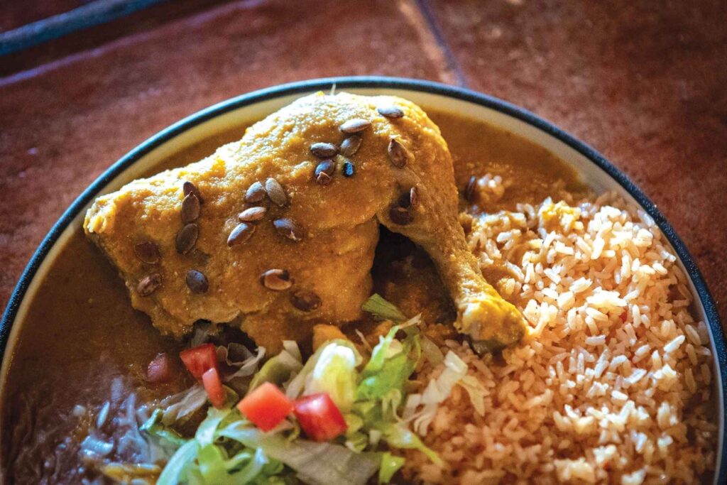 The Guatemalan chicken pepian.