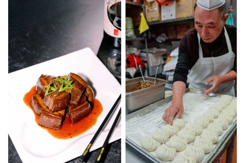 China Gourmet welcomes off-menu dish requests, such as red braised pork belly. Each hand-wrapped potsticker is folded with patience and shaped by generations of tradition.