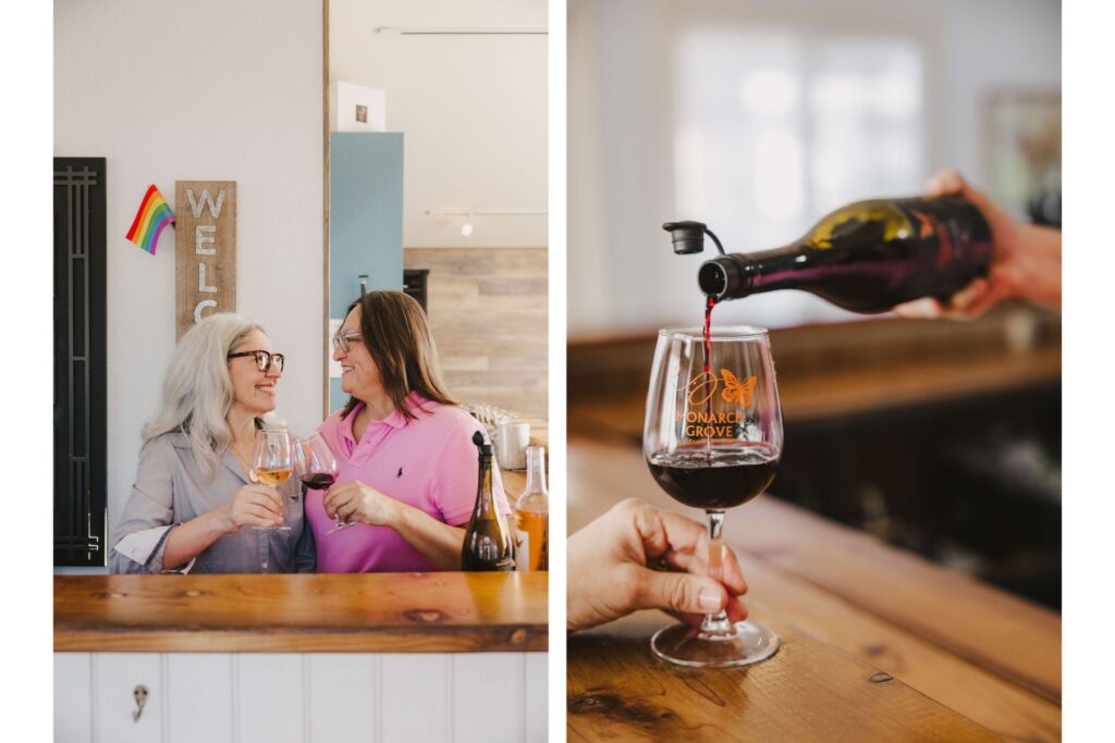 Owners Ercillia Martins and Julie Garcia founded Monarch Grove Winery together.