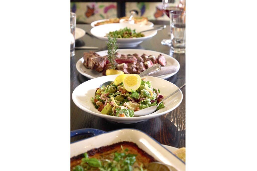 Bistecca Alla Fiorentina and the chopped salad.